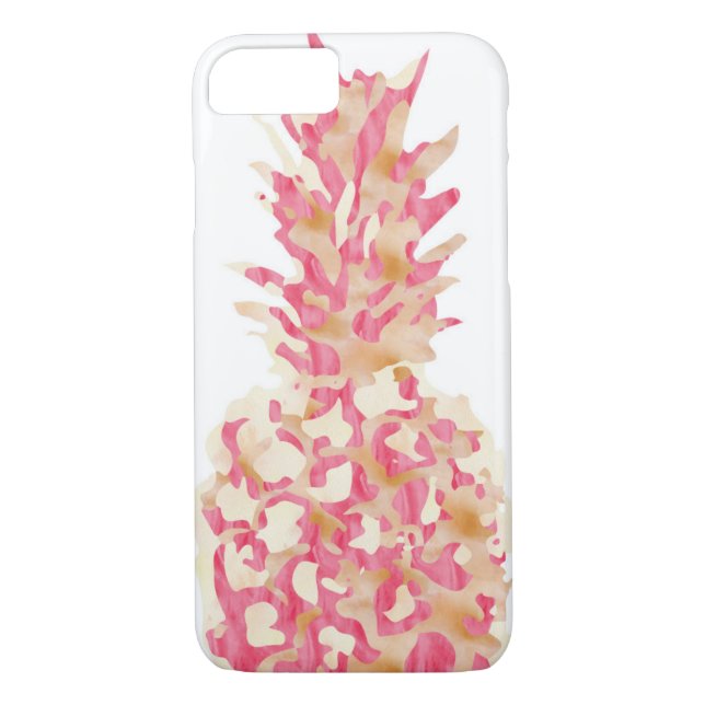 Ananas - rosa Aquarell Case-Mate iPhone Hülle (Rückseite)