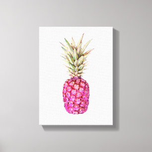 Ananas-Rosa Print Leinwanddruck