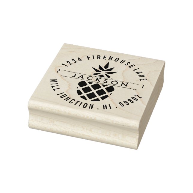 Ananas-Rücksendeadresse-Briefmarke Gummistempel (Stempel)