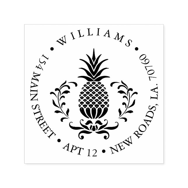 Ananas-Rücksendeadresse Permastempel (Design)