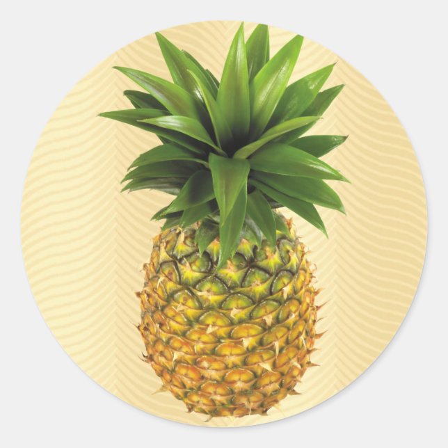 Ananas Runder Aufkleber (Vorderseite)
