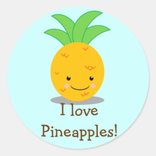 Ananas Runder Aufkleber
