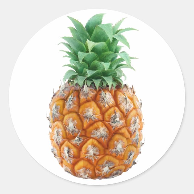 Ananas Runder Aufkleber (Vorderseite)