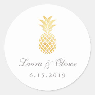 Ananas Runder Aufkleber
