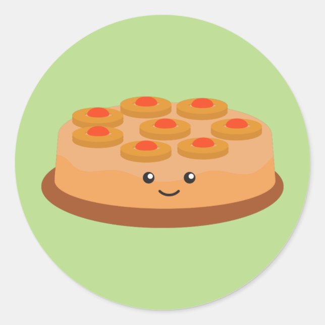 Ananas Runder Aufkleber (Vorderseite)