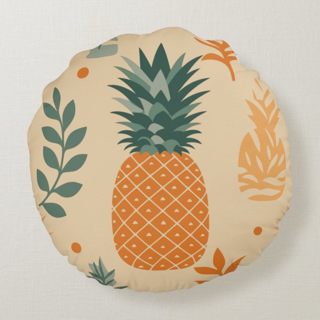 Ananas Rundes Kissen (Rückseite)