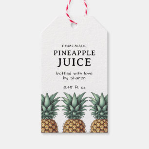 Ananas-Saft-Etikett Geschenkanhänger