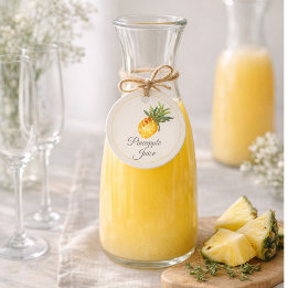 Ananas-Saft Mimosa Bar Flasche Geschenkanhänger