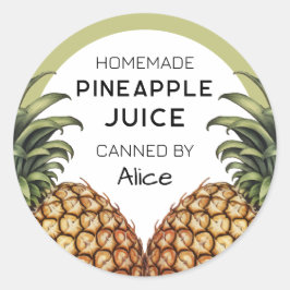 Ananas-Saftmarke Runder Aufkleber