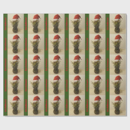 Ananas Santa Hawaiian Mele Kalikima Geschenkwrap Geschenkpapier