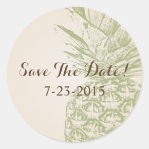 Ananas-Save the Date Aufkleber