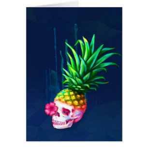 Ananas-Schädel-Karte