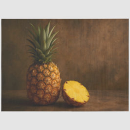 Ananas & Scheibe Rustikale Grunge-Decoupage Seidenpapier