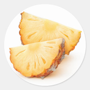 Ananas-Scheiben Runder Aufkleber