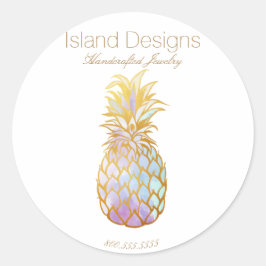Ananas-Schmuck-Verpackungs-Etiketten Runder Aufkleber