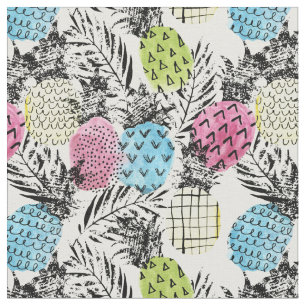 Ananas-Schmutz-Palmen Stoff