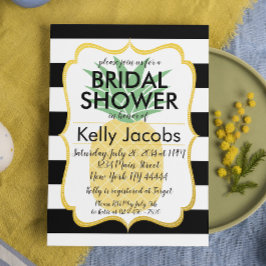 Ananas Schwarz-Weiß-Brautdusche Einladung