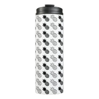 Ananas Schwarzweißdesign Thermosbecher