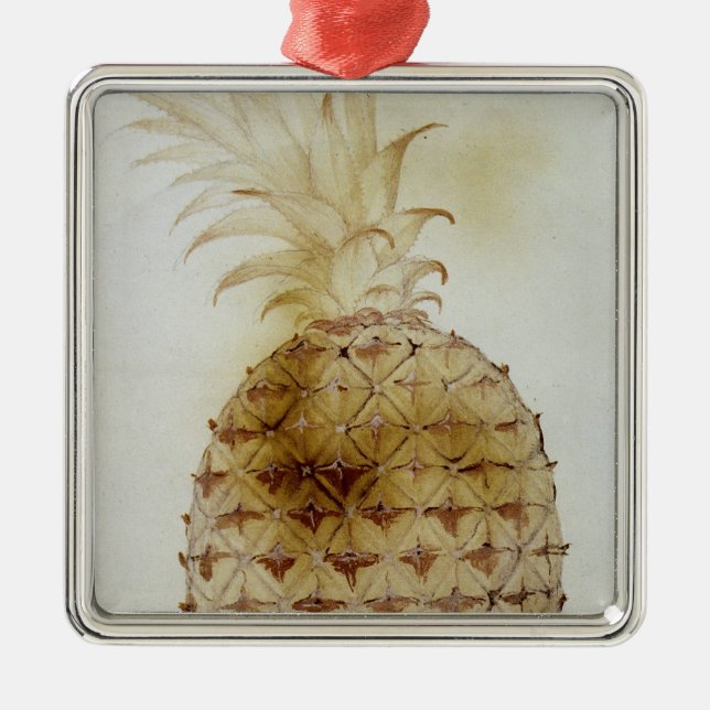 Ananas Silbernes Ornament (Vorne)