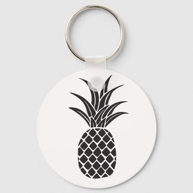 Ananas-Silhouette-Schlüsselanhänger Schlüsselanhänger (Vorderseite)