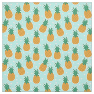 Ananas-Sommer-Aqua-Tupfen-Gewebe Stoff