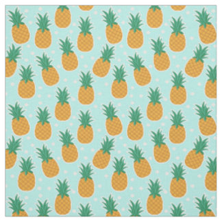 Ananas-Sommer-Aqua-Tupfen-Gewebe Stoff