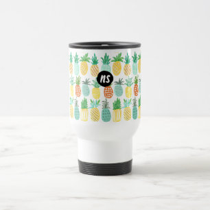 Ananas Sommermonogramm   Travel Mug Reisebecher