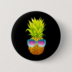 Ananas Sonnenbrille Strand Lustiger Sommer Button