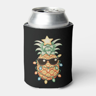 Ananas Sonnenbrille Weihnachtslichter Xmas Ferien Dosenkühler