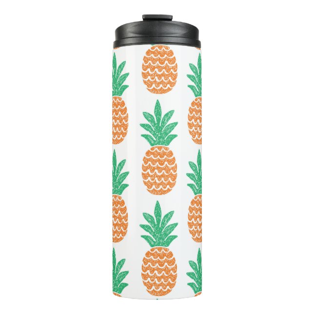 Ananas-Spiel: Fun Pattern Delight. Thermosbecher (Vorderseite)