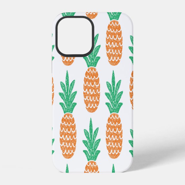 Ananas-Spiel: Lustiges Mustervergnügen. iPhone 12 Hülle (Rückseite)