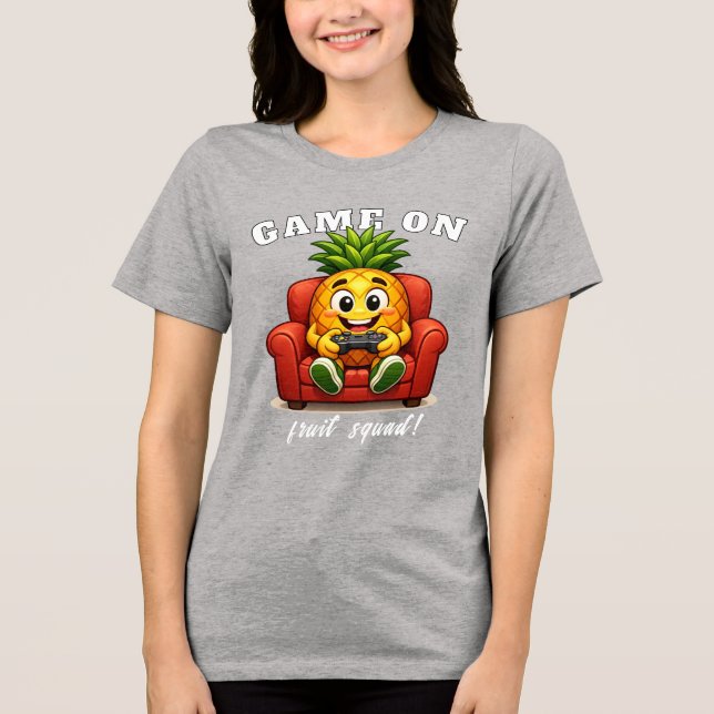 Ananas-Spieler Tri-Blend Shirt (Vorderseite)