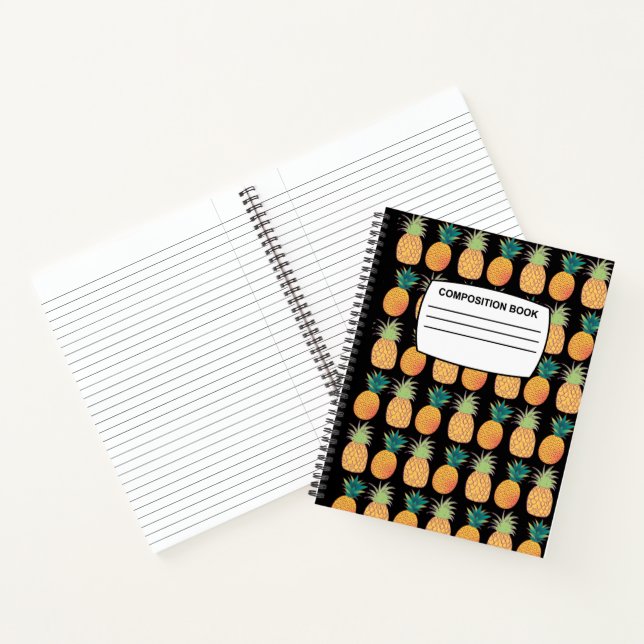 Ananas Spiralkomposition Notebook Notizbuch (Innenseite)