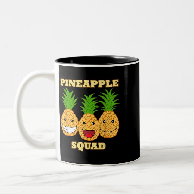 Ananas Squad Exotic Frucht Vitamin gesund Zweifarbige Tasse (Links)