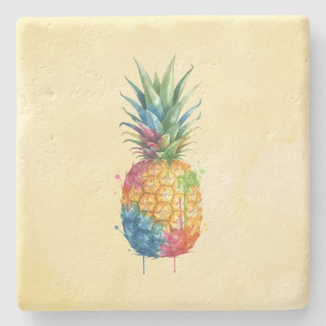 Ananas Steinuntersetzer (Vorderseite)