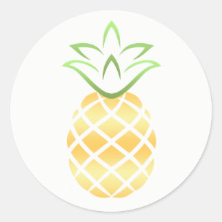 Ananas Sticker! Runder Aufkleber