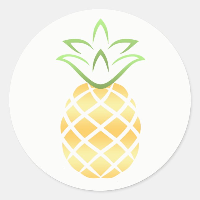 Ananas Sticker! Runder Aufkleber (Vorderseite)