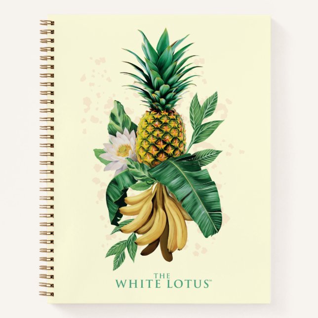 Ananas-Suite im Weißen Lotus Notizbuch (Vorderseite)