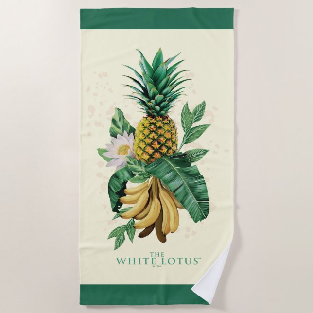 Ananas-Suite im Weißen Lotus Strandtuch (Vorderseite)