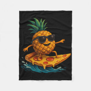 Ananas-Surfing-Pizza-Scheibe Lustiger Sommer Tropi Fleecedecke
