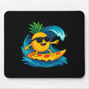 Ananas-Surfing-Pizza-Scheibe Lustiger Sommer Tropi Mousepad