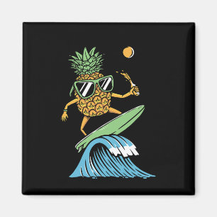 Ananas surft Illustration Magnet