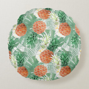 Ananas, süßes Paar. Rundes Kissen