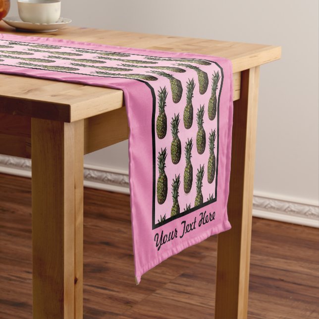 Ananas Table Runner - Optionale Personalisierung Kurzer Tischläufer (Beispiel)