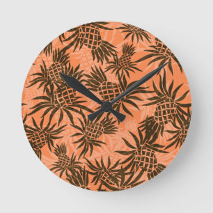 Ananas-Tarnmuster-Hawaiianische Wanduhren