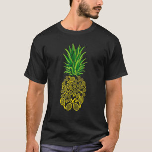 Ananas Tennis Ananas Form Pferd Tropisch T-Shirt