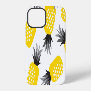 Ananas Textur, Vintages Sommermuster. iPhone 12 Hülle