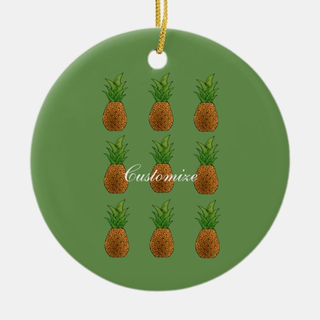 Ananas Thunder_Cove Keramik Ornament (Vorne)