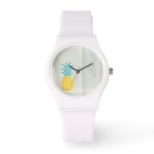 Ananas trifft Kariert Armbanduhr