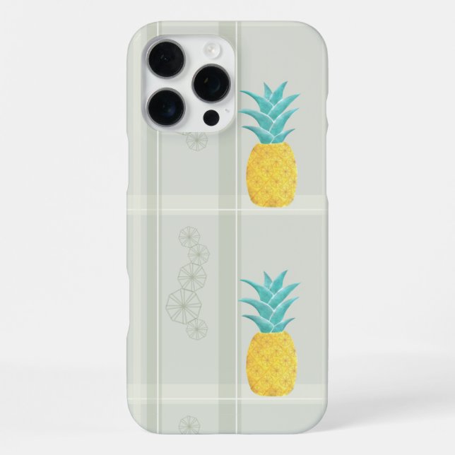 Ananas trifft Karo iPhone 16 Pro Max Hülle (Rückseite)